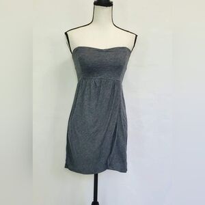 Volcom Strapless Sweetheart Faux Wrap Tunic Top